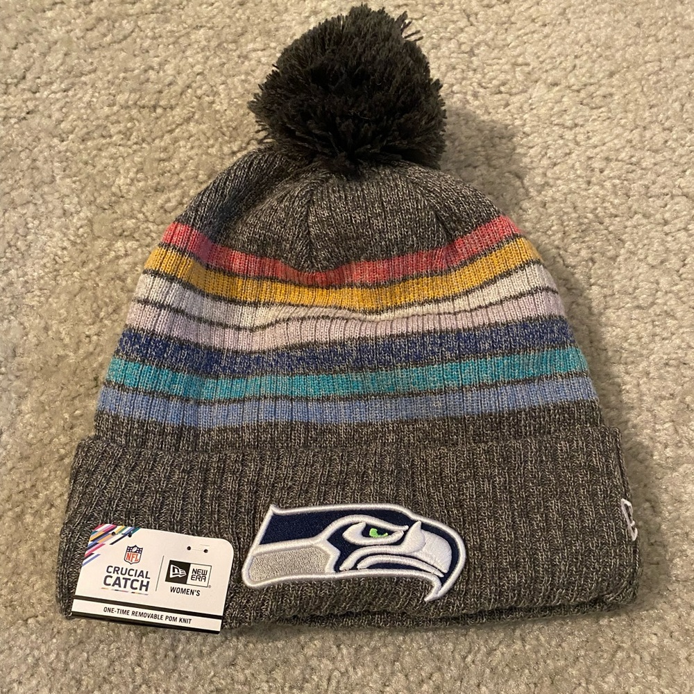 Womens seahawk stocking cap.
